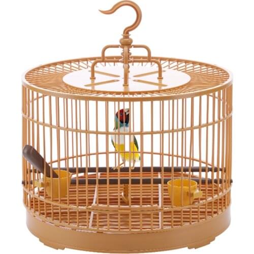 Bird Feeding Cage Breathable Bird Carrier Parrot Retro Round Travel Cage For Small Birds Birdcage Birds Nest Hamster Breeding