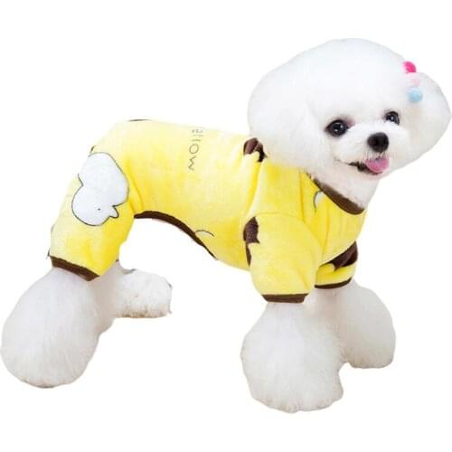 Dog Jumpsuit Fleece Pajamas Winter Dog Clothes Overalls Sleepwear Puppy garment Yorkshire Pomeranian Poodle Schnauzer Clothing