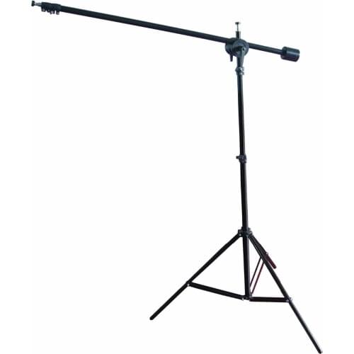 Telescopic Boom Stand Support Kit Reflector Arm Holder+Grip Head kit+2m Light Stand