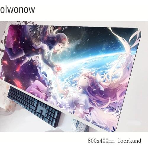 Homura Akemi mouse pad Mass pattern Computer mat 800x400x2mm gaming mousepad large cute padmouse keyboard games pc gamer desk