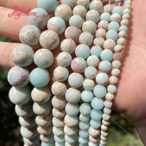 Frost Round Snakeskin ShouShan Jaspers Stone Loose Beads 15" for DIY Women Men Necklace Bracelets Jewelry Making 4.6.8.10mm