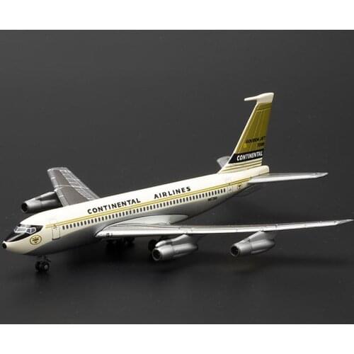 1: 400 Scale Veyron 56154 Continental Airlines Boeing 720B B720 Airplane Model Metal Diecast Toys for Collectible Display Gift