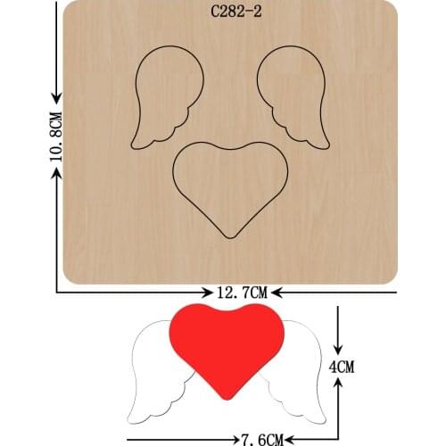 New Love, heart, pendant Wooden die Scrapbooking C-282-2 Cutting Dies Compatible with most die cutting machines