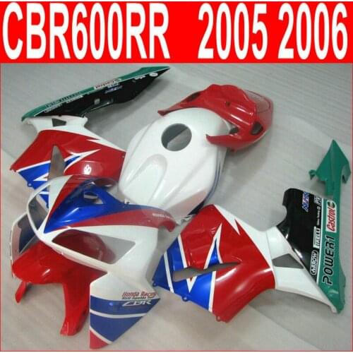 New hot Injection molding fairing kit for Honda CBR600RR 05 06 white red green fairings set CBR600RR 2005 2006 HN27