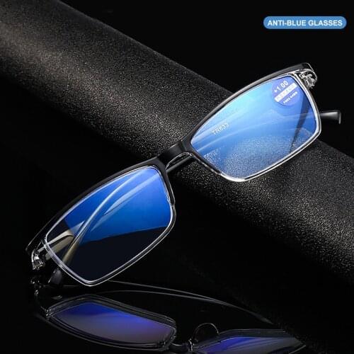 Anti Blue Light Reading Glasses Rimless Women Men Computer Goggles Protection Eye Fashion Eyeglasses +1.0 1.5 2.0 +2.5 +3.0 +3.5
