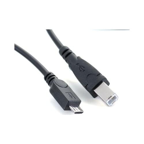 Printer Panel Mount USB 2.0 B Female Socket to Micro USB 5 Pin Male Connector Cable Cord
