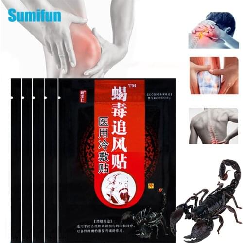 40pcs Chinese Medical Pain Relief Patch Scorpion Venom Plaster Orthopedic Joint Knee Bruises Stress Relax Herbal Patch C1857
