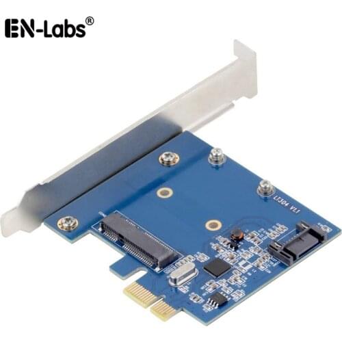 PCIe X1 To MSATA SSD & SATA3.0 Combo Expansion Card, ASM1061 Chipset PCI Express Controller Mini SATA SSD Adapter for PC Desktop