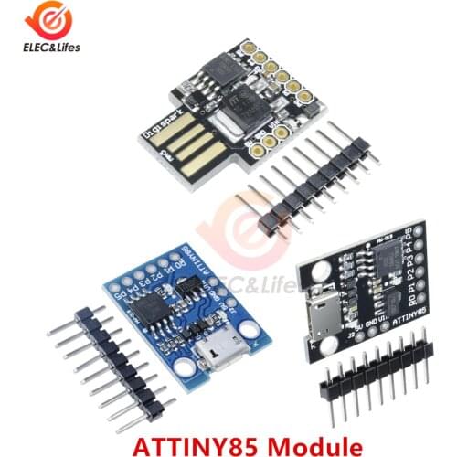 1Pcs USB Micro USB interface ATTINY85 module Programmer Development Board I/O Pins for Arduino I2C USB ATTINY85-20PU PCB board