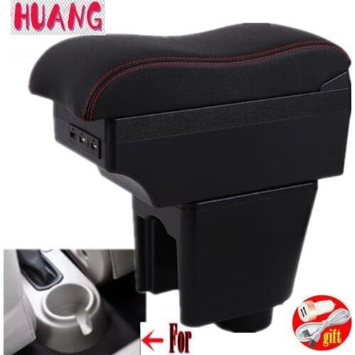 Armrest For Chevrolet Aveo/Lova T200/T250 2002-2011 Dual Layer Telescopic Large Space Central Store Content box with USB LED