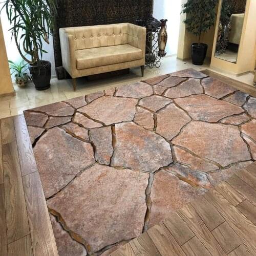 Stones Patterned, Non Slip Floor Carpet, Teens Carpet Modern Carpet