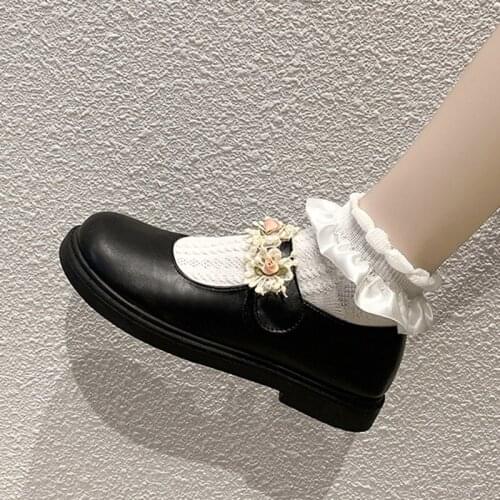 Spring Autumn Women Oxford Shoes Round Toe Flats Lolita Shoes Leather Casual Shoes Student Girls Princess zapatos mujer 9246G