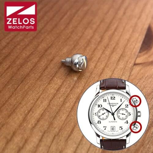 Steel button pusher fit Longines Master Collection 38.5mm automatic mechanical watch