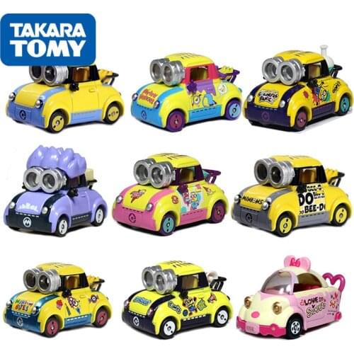Takara Tomy Tomica Cute Mini Cartoon Car 1:64 Metal Diecast Vehicle Toy Minion Car BooYa Model Japan Exclusive for Children Gift