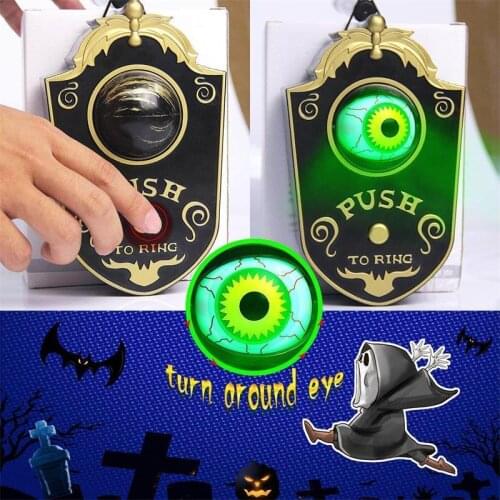Halloween Door Ornament One-eyed Lightup Eyeball Door Bell Festival Bar Home Party Decor Scary Horro Door Decoration Dropship