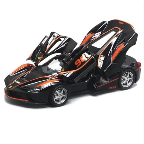 1: 32 Simulation FXX K Sports Car Alloy Car Model Children Sound And Light Toy Car Boy Birthday Christmas Gift Bright black