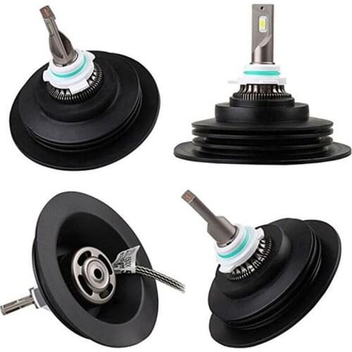 1X Soft Rubber Dust Cover For Car Auto Headlight Universal LED Light Seal Cap