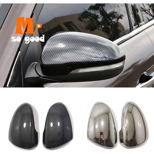 2015 16 17 18 19 2020 For Hyundai Tucson Car Side Door Rearview Turning Mirror Sticker Cover Trim ABS Carbon Fibre Accessories