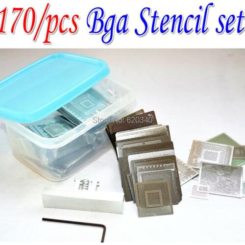 Free shipping new Notebook dedicated170 pcs/set Bga Stencil Bga Reballing Stencil Kit with reballing station Retail wholesale