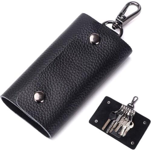 Key case Leather Keychain Unisex Key Package Bag Car Key Wallet Housekeeper Key Case Mini Card Bag key holder bag