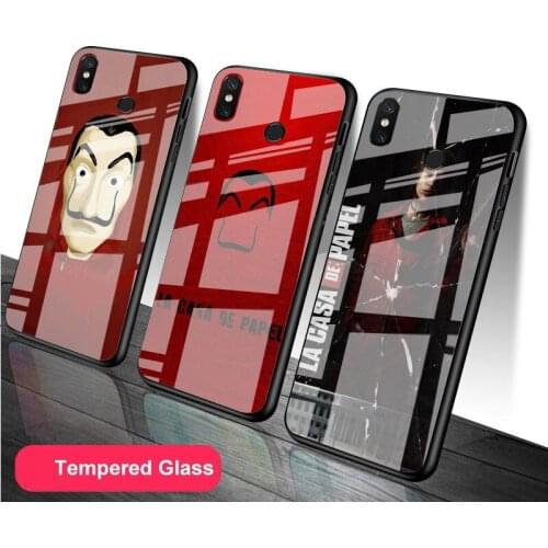 La Casa de papel Tempered Glass Phone Case For Redmi Note 5 6 7 8 9 Pro Note8T Note9S Redmi8 9 Cover Shell