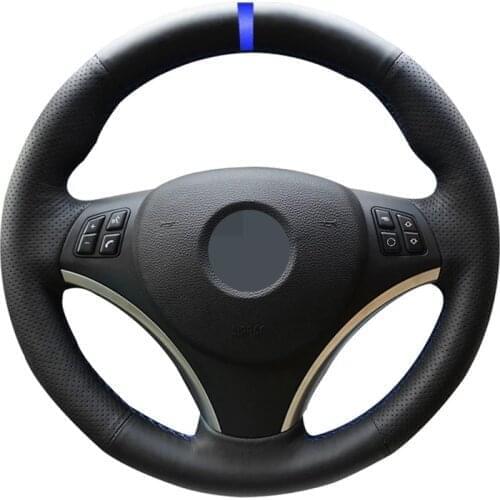 Car Steering Wheel Cover Black Artificial Leather For BMW E90 E91 E92 E93 E87 E81 E82 E88 X1 E84 320i 325i 330i 335i130i 120d