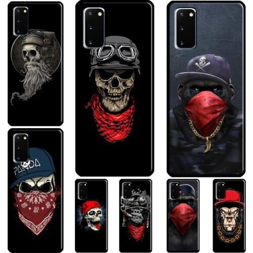Swag Gangster Monkey Skull Bandana Case For Samsung Galaxy S20 FE S8 S9 S10 Plus S10e S21 Ultra Note 20 Ultra Note 10 Plus
