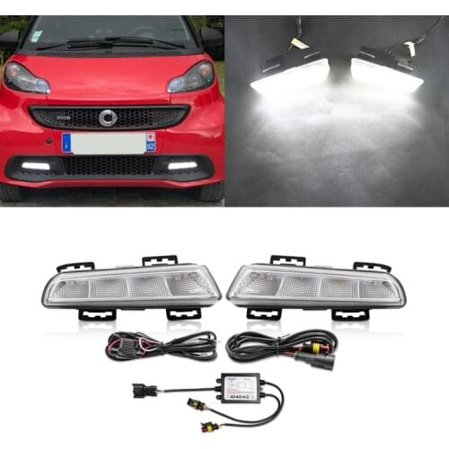 2x 6500K White LED Position Light For Benz Smart 451 2012 2013 2014 LED Daytime Running Light DRL Daylights
