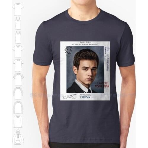 Justin Foley - 13Rw Final Season Black White Tshirt For Men Women 13 Reasons Why 13 Reasons Why Final Season 13 Reasons Why