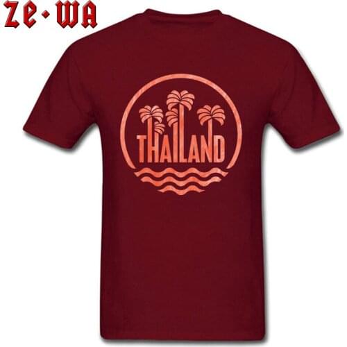 Thailand T-shirt Letter Tees Men Red T Shirts Personalized Travel Clothes Muay Thai Cool Tops Adult Summer/Autumn Tshirts