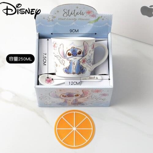 Disney Coffee Cup Breakfast Cup Exquisite Ceramic Material Cute Cartoon Animation Printing Mug Simple Large Capacity