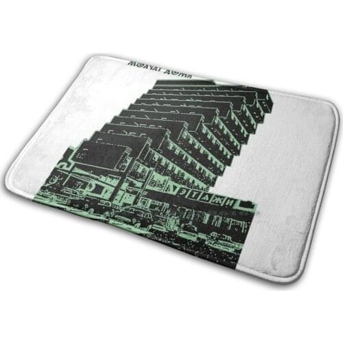 Molchat Doma-Etazhi Mat Rug Carpet Anti-Slip Bedroom Entrance Door Mat Green Post Punk Soviet Union Stairs Silent House Synth
