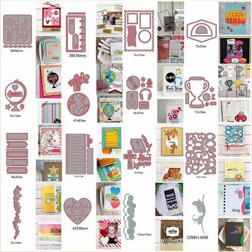 Love Stamp Letter Number Heart Cd Globe Trophy Cross Metal Cutting Dies Diy Handmade Scrapbook Craft New Card Die Cut Make Album