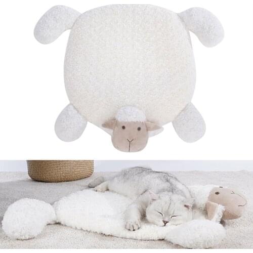 Soft Cat Bed, Sheep-shape Mat - Lightweight Nap Pad for Small Dogs and Cats - Soft Comfortable Warm Breathable Washable