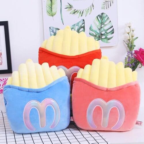 1pc soft stuffed MacDonald back cushion MCD plush nap pillows as kids gifts simulation food plush hand warmmer
