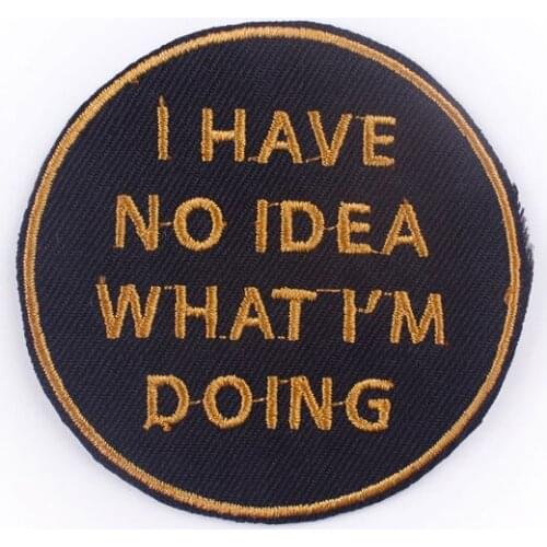 Punk Patch Hippie Letter Embroidered Patches For Clothing Round Patch Cloth Stickers DIY Patches On Clothes Applique Patch