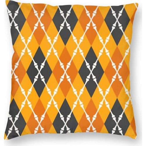 Halloween Bones Pattern Pillowcase Home Decor Texture Cushions Throw Pillow for Car Polyester Double-sided Printing Leisure
