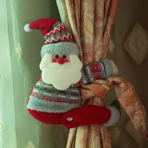 New Christmas Cartoon Doll Curtain Buckle Window Decoration Christmas Gift Home Decors curtain