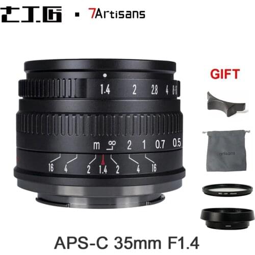 7artisans 35mm F1.4 APS-C Large Aperture Wide Angle Fixed Focus Manual Focus Lens for Sony E Nikon Z Canon EOS M Fuji FX M4/3