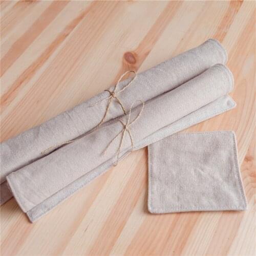 Solid Color Cotton Linen Kitchen Placemat Dining Table Mat Coaster Table Placemats Insulation Pads Mats 45*32cm 1Pcs Home Decor