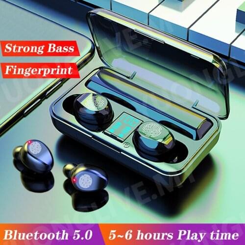 【Original】Bluetooth Earphone Wireless Earphone Earbuds Fingerprint control TWS FP9.0L Mega Bass sound Bluetooth Earphone