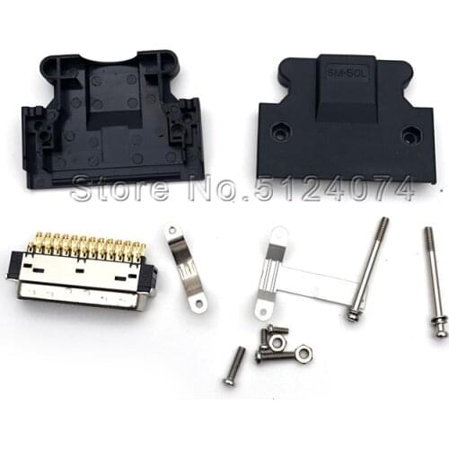 SCSI Connector SCSI 50pin Plug 50 Core HPCN SM-50L Servo Connector Full Gold