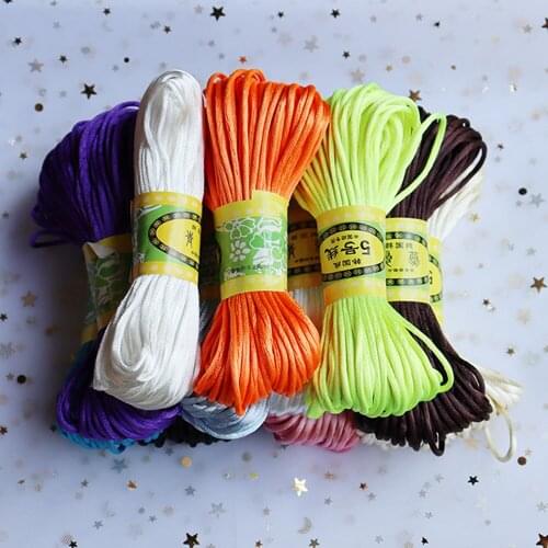 20m/lot 2mm Satin Cords DIY String Nylon Rope Baby Silicone Teething Necklace Jewelry Cord Pacifier Chain Accessary&Findings