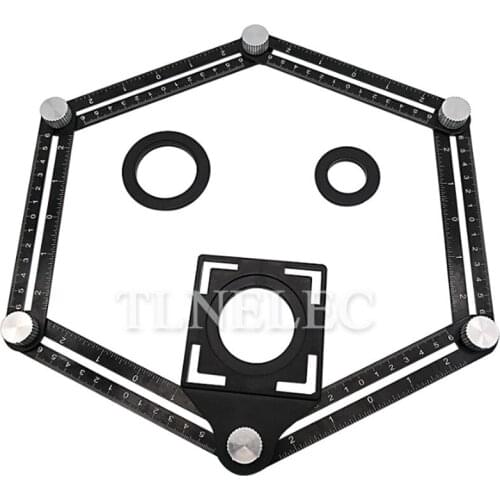 Aluminum Alloy Six Folding Ruler Tile Opening Hole Locator Bricklayer Paving Floor Tiles Glass Universal Punching Artifacts