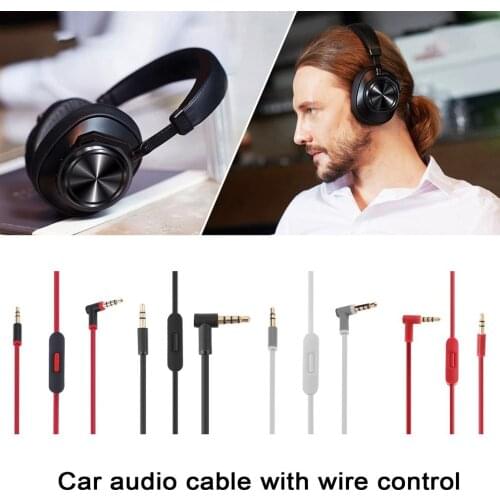 Replacement 3.5mm L Jack Audio Cable Cord Wire With 90 Degree Angle Audio Line With Mic Solo High Definition Studio Pro