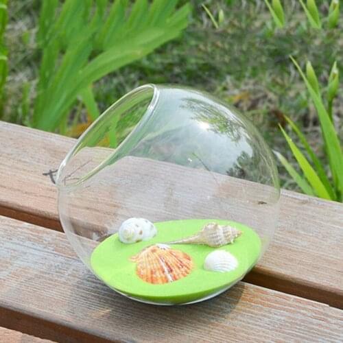 8pcs/pack Diameter=12cm Middle Size Side Open Glass Terrarium Vase Home Decoration Creative Aquarium Fishbowl Friend Gift