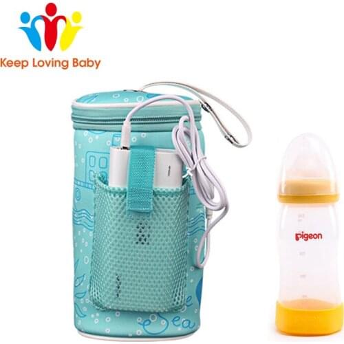 USB Baby Insulated Bag Bottle Warmer Heater Travel Cup Portable In Car Heaters Drink Warm Milk Thermostat Bag For Feed Newborn