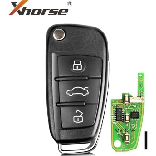 Xhorse VVDI2 XKA600EN for Audi A6L Q7 Type Universal Remote Key 3 Buttons Wire Remote Key 10pcs/lot