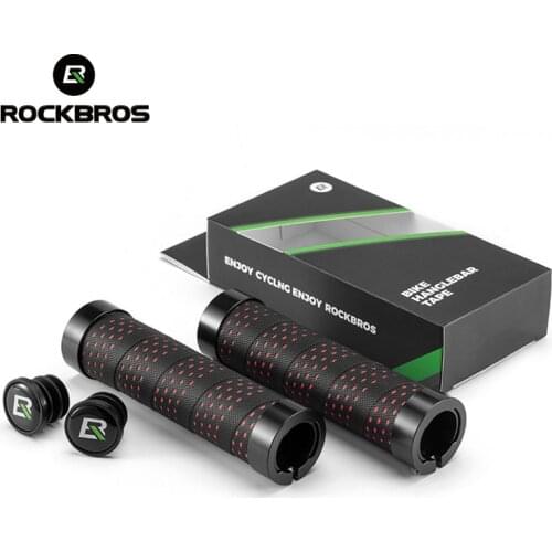 ROCKBROS Bicycle Grips Cycling Ultralight Anti-slip Wrapped Handlebar Cover PP Plastic Aluminum Alloy MTB Road Bike Accessories