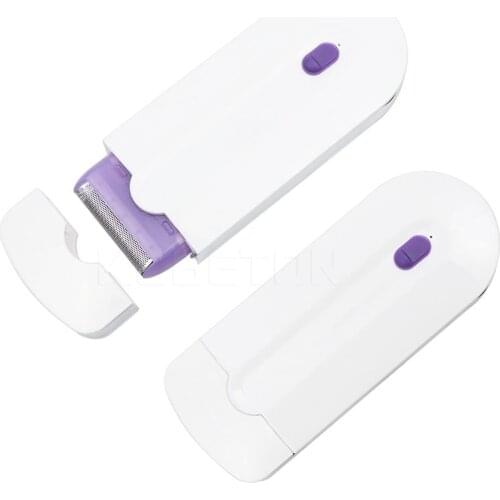 Kemei Rotary Epilator Rechargeable Hair Remover Hair Removal Instant Pain Free Laser Sensor Light Body Shaver